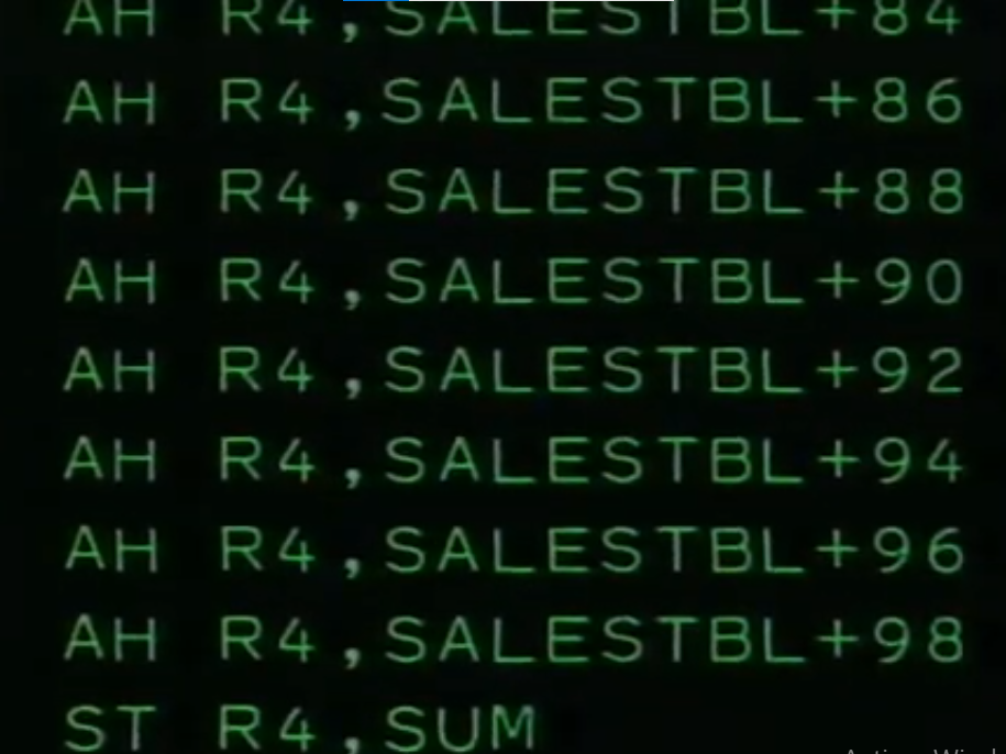 4 of 4 Coding in Assembler Language - Looping